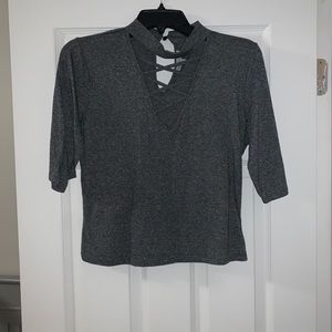 Criss cross crop top